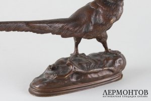 Скульптура Фазан. Франция, Париж, конец 19 - начало 20 в. Бронза, литье, патина.