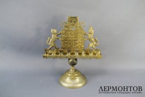Девятисвечник. Бронза, патинирование. Европа, XIX век.