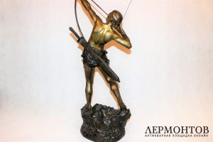 Скульптура. Лучник. Бронза. Emile Gregoire. Франция