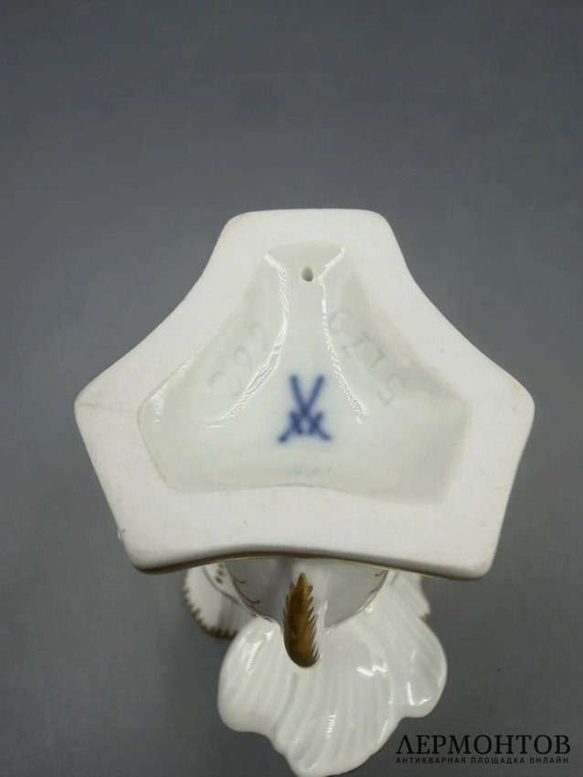Пашотница «Дельфин». Фарфор, золочение, Meissen, Германия
