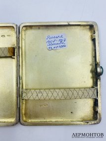 Портсигар в стиле модерн. Серебро 84 пробы, золочение, 12-я Московская артель, Россия, 1908–1917 годы