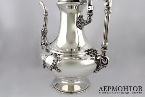 Кофейник и сахарница. DEBAIN e FLAMENT. Серебро 950. Франция, XIX.