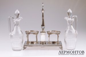 Набор для масла и уксуса. Серебро 950. Франция
