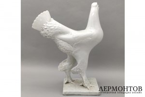 Скульптура Курица. Авт. модели - Сотников А.Г. Фарфор. Дулево, конец 1930х-1950е гг.