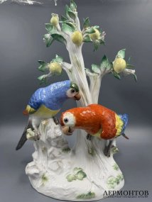 Скульптура «Попугаи на лимонном дереве». Фарфор, Meissen, И. И. Кендлер, Германия