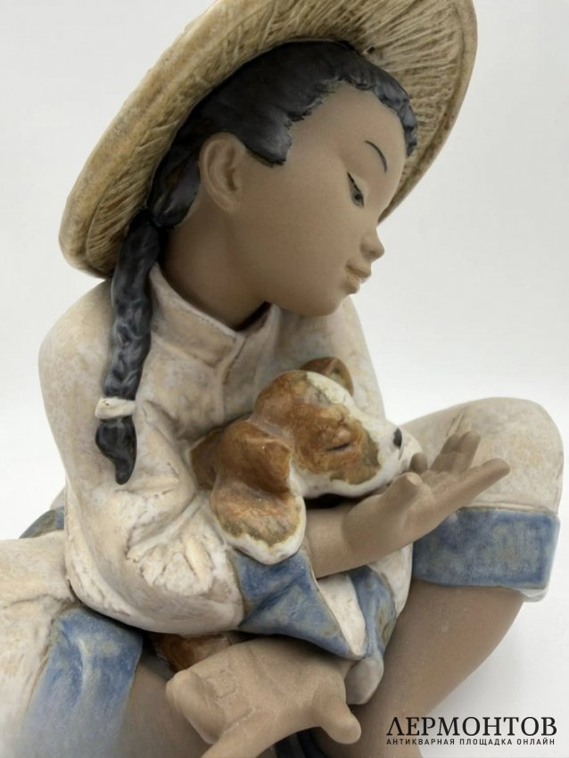 Статуэтка «Лучший друг мальчика». Фарфор грес, Lladro, скульптор Francisco Polope, Испания, 1992–2004 годы