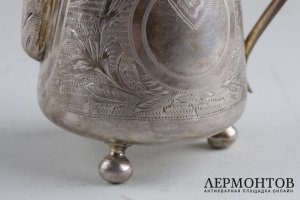 Молочник. Израиль Есеевич Заходер.Серебро 84 пробы. Российская империя.