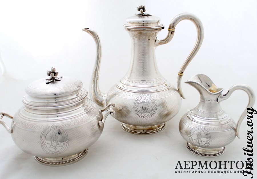 Кофейный сервиз Harleux. Серебро 950. Франция