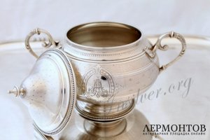 Сахарница Harleux. Серебро 950. Франция 