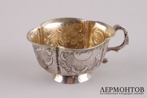 Чарка. Серебро, литье, чеканка, золочение. Российская империя, Москва, 1779 год.