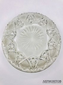 Ваза в серебряной оправе. Хрусталь, серебро 84 пробы, мастер Г. Ш., Россия, 1908–1917 годы
