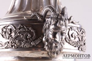 Большая ваза в стиле ампир. Серебро 800 пробы. Италия, Милан, сер. XIX в.