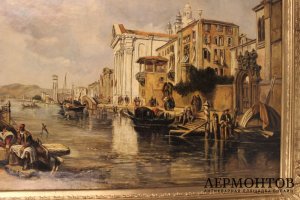 Картина. В порту. Карл Кауфман. Холст, масло. Австрия