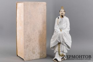 Статуэтка Цюй Люань. Керамика, роспись. Китай, скульптор Лю Чуань, 1950е. Провенанс