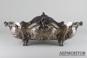 Ваза для фруктов в стиле рококо. Серебро 950 пробы. Франция,Alphonse Debain.
