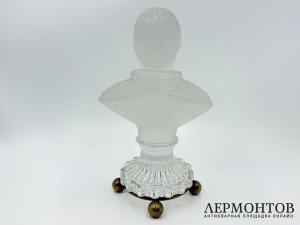 Бюст Папа Римский Пий IХ. Франция, Baccarat, 19 век. Стекло.