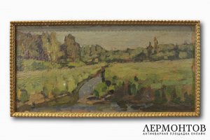 Картина Петровичев П.И. Ручей в лесу.