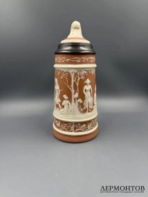 Пивная кружка «Лето». Каменная масса, олово, Villeroy & Boch, Германия, 1978 год