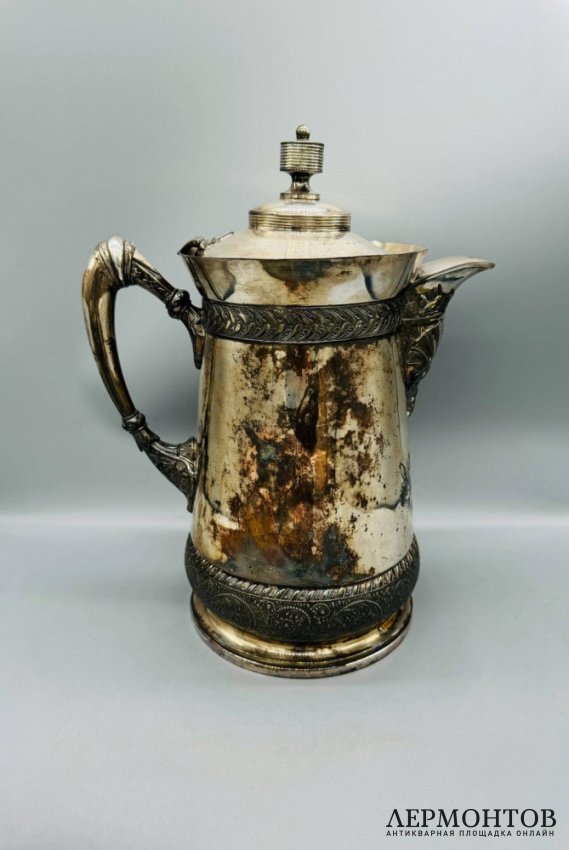 Чайник с двойными стенками. Металл, серебрение, Rogers, Smith & Co., США, начало 20 века