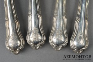 Набор для сервировки стола из 4 предметов в родной коробке. Франция, серебро 950 пр.