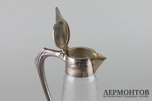Графин с серебром 800 пробы. Германия, мастерская Fr.Kraemer,к.19-н.20 века.