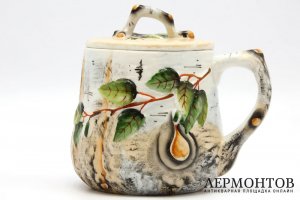 Кружка Березовый пень. СССР, Хайта, 1930-50е гг. Фарфор, роспись.
