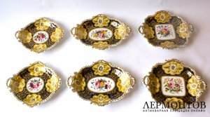 Фарфоровый десертный сервиз. Англия, Ridgway, с.1825
