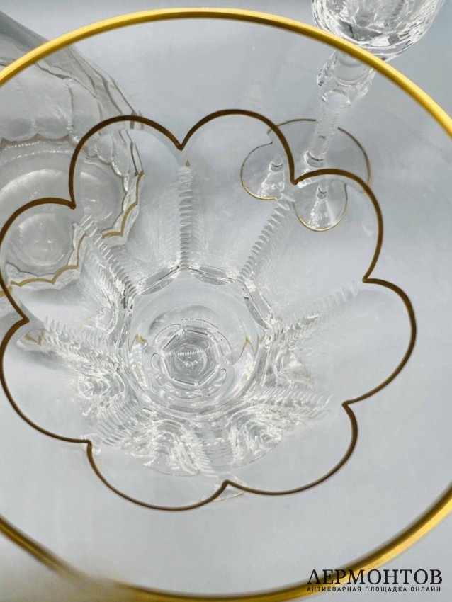 Набор для напитков: графин и 4 бокала. Хрусталь, Faberge, Франция, современная работа