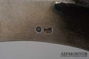 Вазочка для конфет и сладостей. Россия, 2 Артель. Серебро 84 пробы, хрусталь.