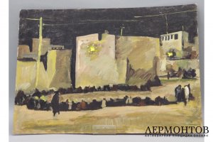 Курзенков Леонид Сергеевич. В советской Хиве, 1960-1970е гг. Картон, темпера. 