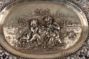 Ваза ажурная. Серебро 800 проба. Европа XX век.