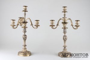 Парные канделябры в классическом стиле. Christofle. Франция. XIX в.