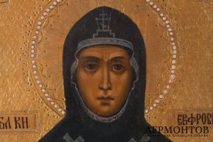 Икона Святая Евфросиния. Россия. 2 пол. 19 в.