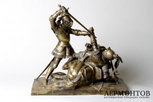 Скульптурная композиция Граф Уорвик. Франция, Париж, авт. Jean F. T. Gechter. Бронза.