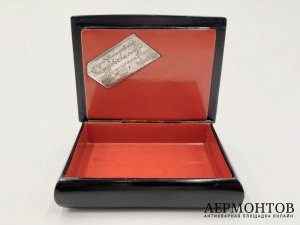 Шкатулка Пейзаж. Федоскино, В. Обухов, 1950 г.