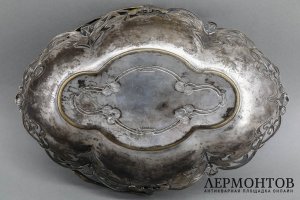 Ваза для фруктов в стиле модерн. Серебрение. Германия, WMF, 1886-1903.