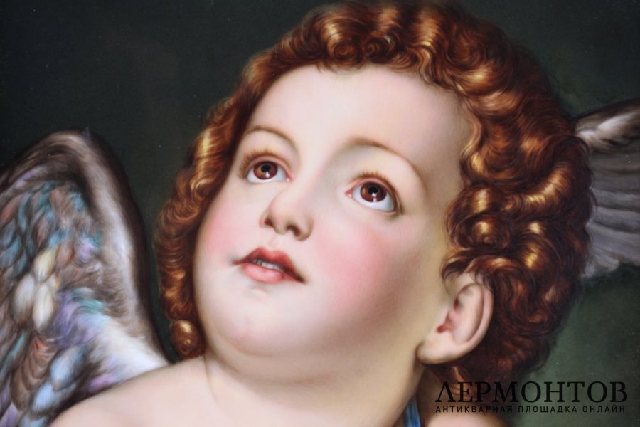 Пласт Амур, оттачивающий стрелу. Фарфор, живопись. Австрия. Anton Raphael Mengs