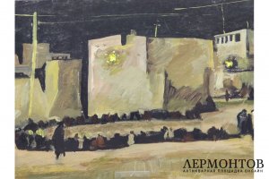 Курзенков Леонид Сергеевич. В советской Хиве, 1960-1970е гг. Картон, темпера. 
