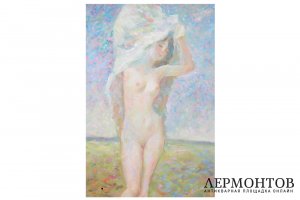 Картина. Купальщица, 1994 г. О.П. Федоров. Холст, масло.
