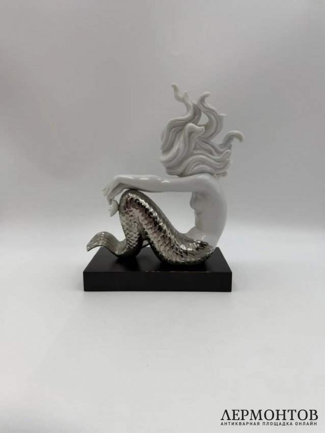 Статуэтка «Illusion» (Русалка). Фарфор, платиновый люстр, дерево, Lladro, Испания