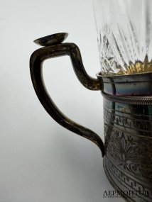 Подстаканник с растительным фризом. Серебро 84 пробы, Россия, 1886 год