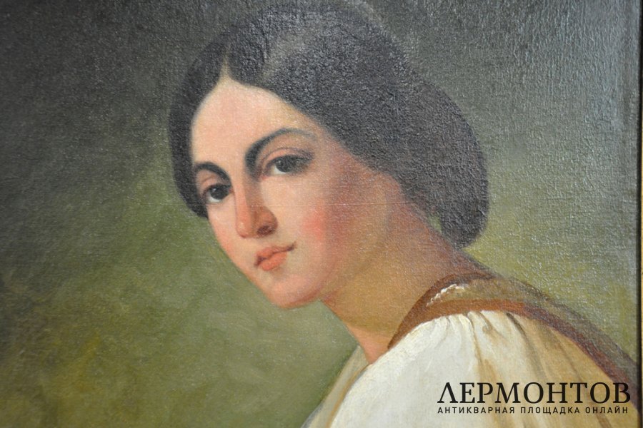 Картина Девушка с виноградом. Толкачевский Иосиф Христофорович. 1913 г. Х.м.
