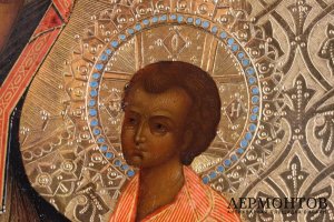 Икона Богоматерь Тихвинская. Россия, кон. 19 в. Дерево, левкас, темпера.