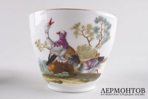 Кофейная пара с птицами. Meissen. Фарфор, роспись. Период Марколини, 1774-1814 гг.