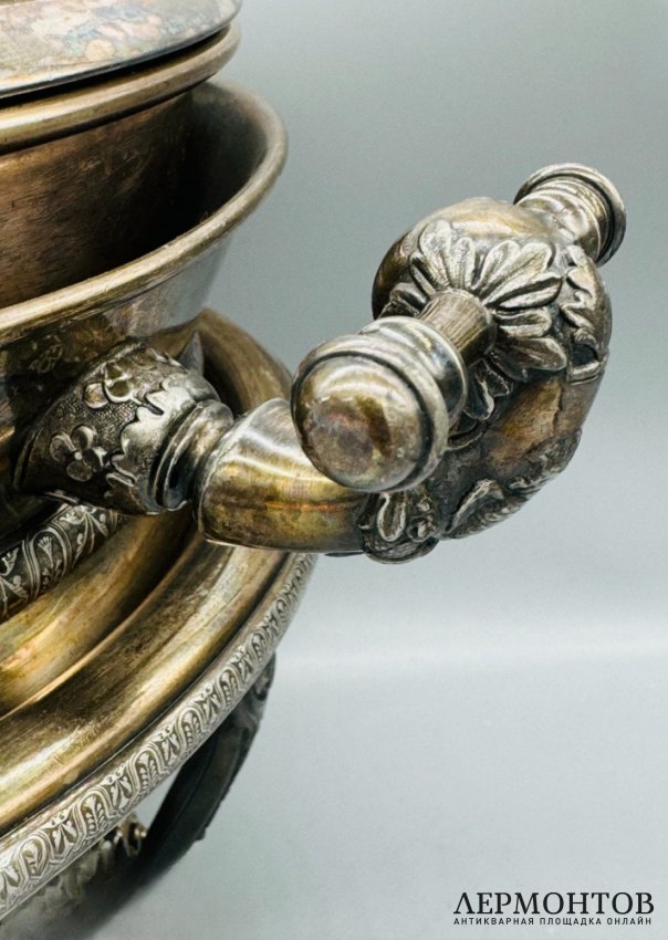 Мармит с горелкой. Металл, серебрение, Meriden Silver Plate Co., США, конец 19 века