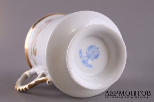 Чайная пара белая. Россия, фабрика М.С.Кузнецова