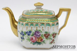 Чайный набор Эгоист. Фарфор, роспись. Франция, Лимож, конец 19-начало 20 века.