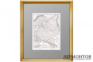 Карта. Российская империя. Европейская часть. 1851г. Хек