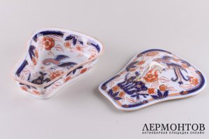 Шкатулка Цветы и птицы. Фарфор, роспись. Российская империя, ИФЗ, 1825-1850