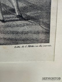 Литография «Приём в институте». Charles Motte, Франция, 1-я треть 19 века